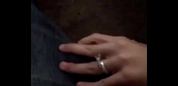  Pretty Little Married Hand Rubbing My Throbbing Cock Through My Jeans